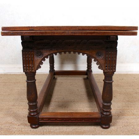 Englischer Trestle Dining Table / Esstisch, Eiche, für 10 Personen, ca. 1750