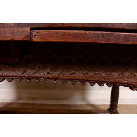 Englischer Trestle Dining Table / Esstisch, Eiche, für 10 Personen, ca. 1750