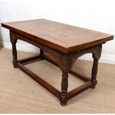 Englischer Trestle Dining Table / Esstisch, Eiche, für 10 Personen, ca. 1750