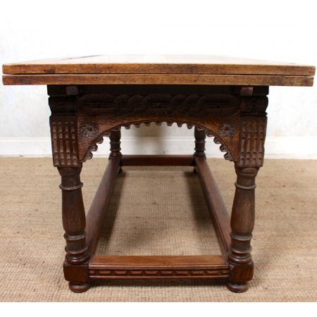 Englischer Trestle Dining Table / Esstisch, Eiche, für 10 Personen, ca. 1750
