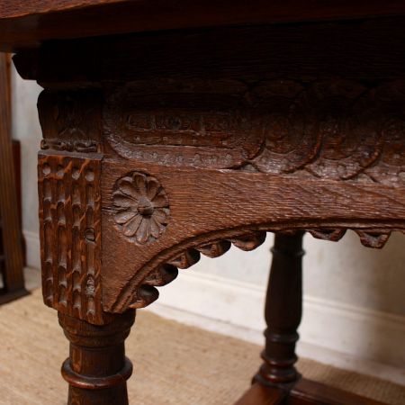 Englischer Trestle Dining Table / Esstisch, Eiche, für 10 Personen, ca. 1750