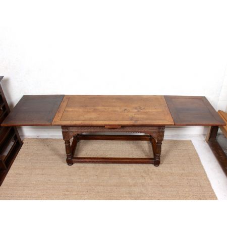 Englischer Trestle Dining Table / Esstisch, Eiche, für 10 Personen, ca. 1750