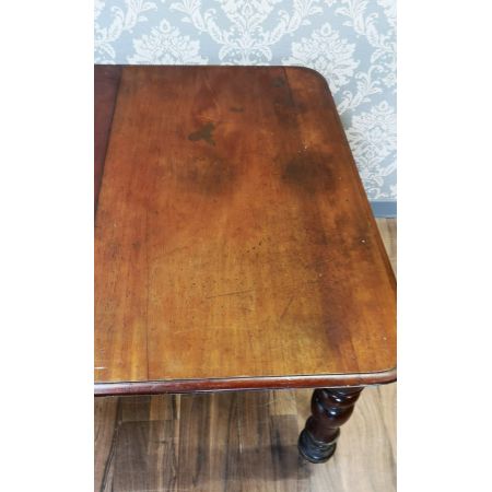 Antiker frühviktorianischer Mahagoni Esstisch, ca. 1850