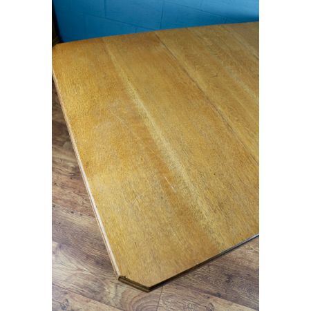 Antiker Arts and Craft Esstisch aus Eichenholz, ca. 1900