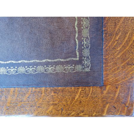 Großer antiker Pedestal Desk aus Eichenholz, ca. 19. Jahrhundert