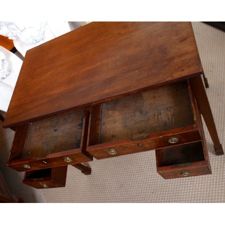 Viktorianischer Twin Pedestal Schreibtisch