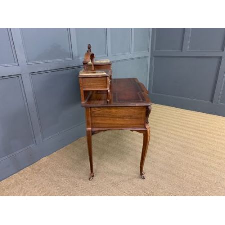 Viktorianischer Palisander Schreibtisch mit Intarsien