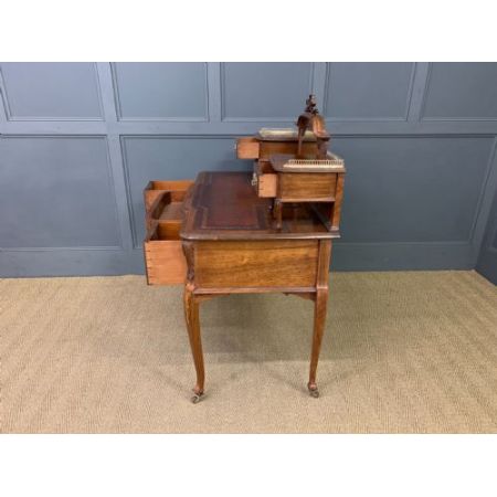 Viktorianischer Palisander Schreibtisch mit Intarsien