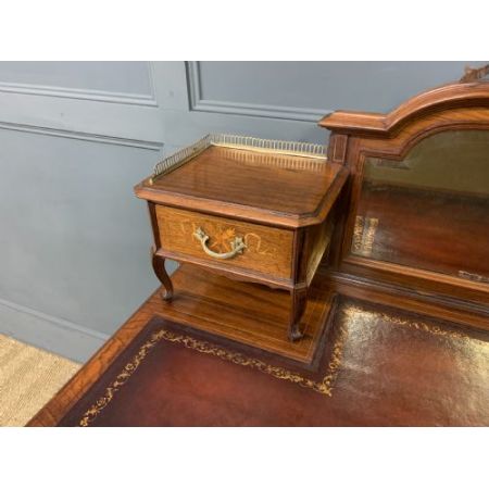 Viktorianischer Palisander Schreibtisch mit Intarsien