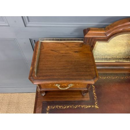 Viktorianischer Palisander Schreibtisch mit Intarsien