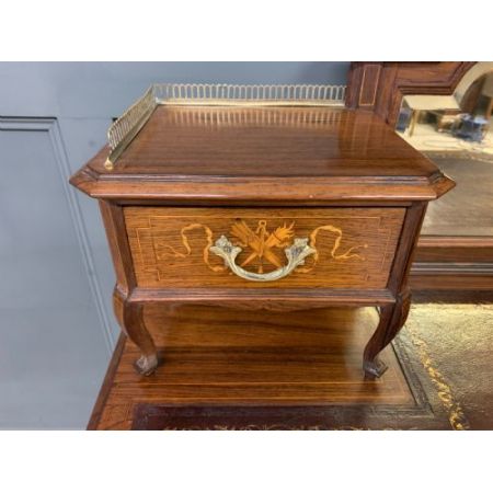Viktorianischer Palisander Schreibtisch mit Intarsien