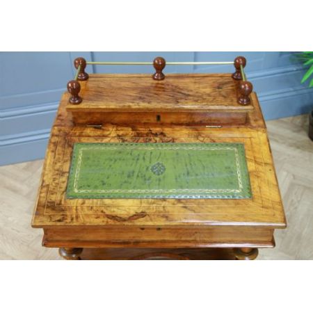 Antiker Davenport Regaltisch mit Intarsien