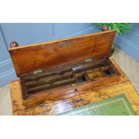 Antiker Davenport Regaltisch mit Intarsien