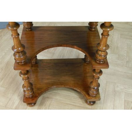 Antiker Davenport Regaltisch mit Intarsien