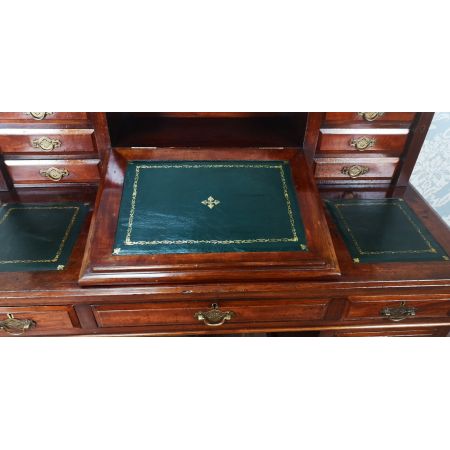 Viktorianischer Mahagoni Pedestal Dickens Desk