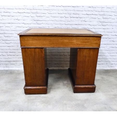 Viktorianischer Mahagoni Pedestal Desk