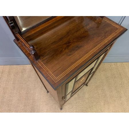 englischer Viktorianischer Musikschrank aus Palisander