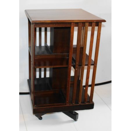 Englischer edwardianischer drehbarer Bücherschrank / Revolving Bookcase aus Mahagoni Massivholz