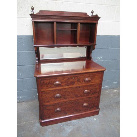 Englische viktorianische Mahagoni Kommode aus Massivholz