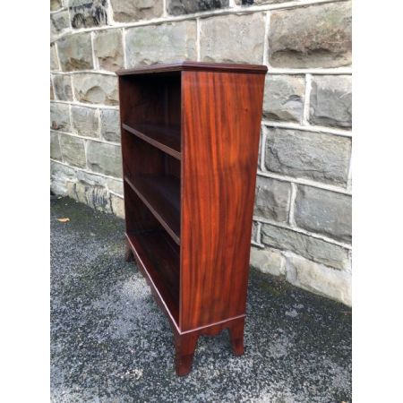Antikes englisches Open Bookcase / Bücherregal aus Mahagoni Massivholz