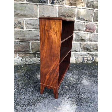 Antikes englisches Open Bookcase / Bücherregal aus Mahagoni Massivholz