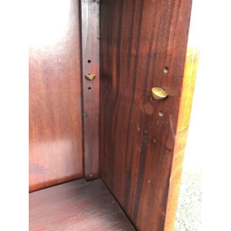 Antikes englisches Open Bookcase / Bücherregal aus Mahagoni Massivholz