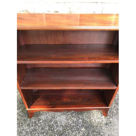 Antikes englisches Open Bookcase / Bücherregal aus Mahagoni Massivholz