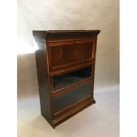 Antikes englisches Bookcase / Sekretär aus Nussbaum im Globe Wernicke Stil