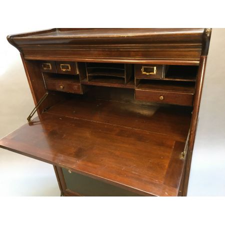 Antikes englisches Bookcase / Sekretär aus Nussbaum im Globe Wernicke Stil