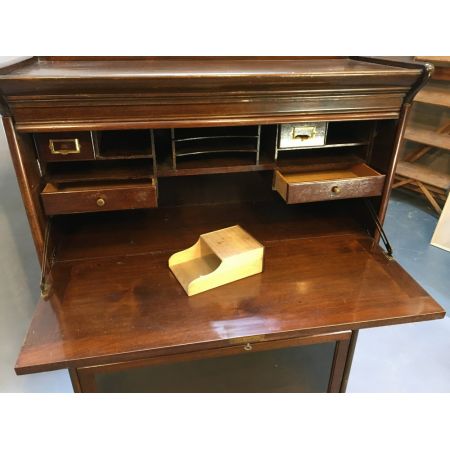 Antikes englisches Bookcase / Sekretär aus Nussbaum im Globe Wernicke Stil