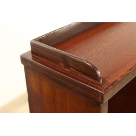 Englisches viktorianisches Bücherregal aus massivem Mahagoni & Satinholz