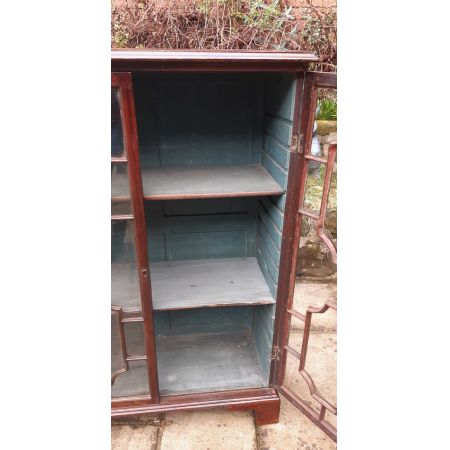 Englisches georgianisches verglastes Bookcase aus massivem Mahagoni