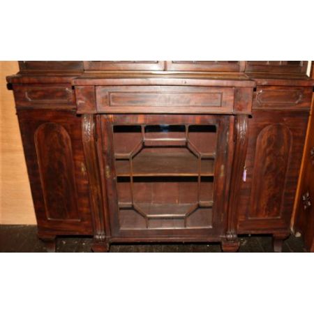 Breakfront Bookcase aus Mahagoni