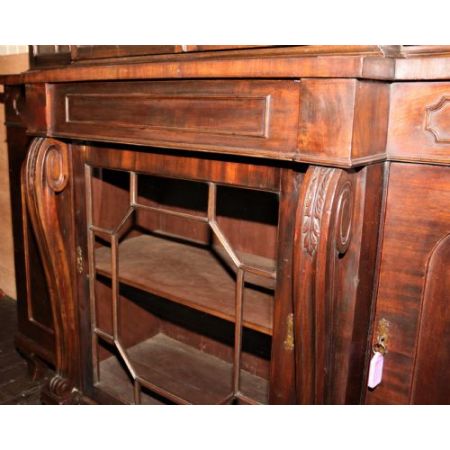 Breakfront Bookcase aus Mahagoni