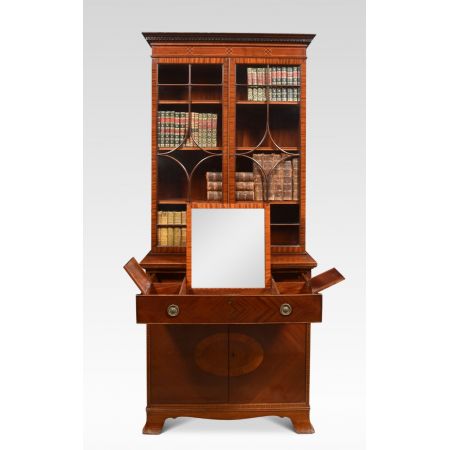 Englisches Gentlemen's Bookcase / Bücherregal aus massivem Mahagoni