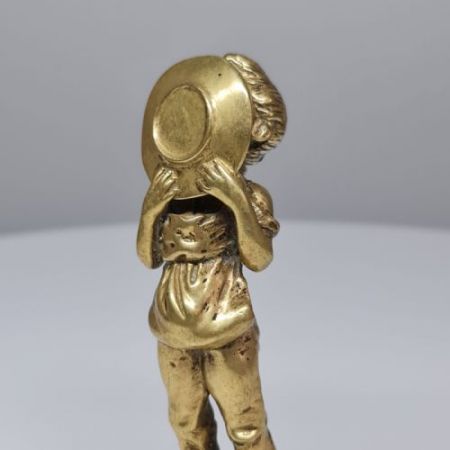 Englische vergoldete Bronzefigur vom Ende des 19. Jahrhunderts