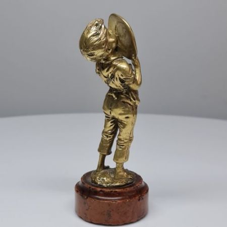 Englische vergoldete Bronzefigur vom Ende des 19. Jahrhunderts