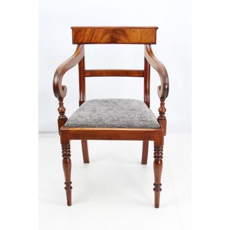 Antiker englischer Regency Mahagoni-Schreibtischstuhl