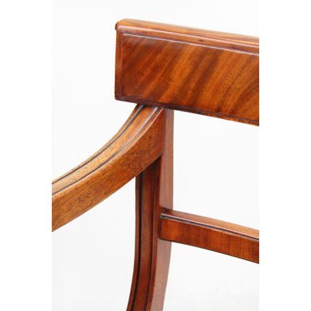 Antiker englischer Regency Mahagoni-Schreibtischstuhl