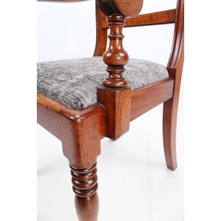 Antiker englischer Regency Mahagoni-Schreibtischstuhl