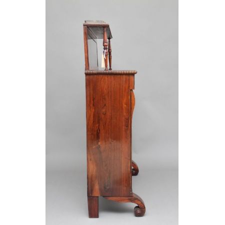 Englische Regency Kommode aus massivem Palisander und Messing mit Intarsien