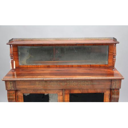 Englische Regency Kommode aus massivem Palisander und Messing mit Intarsien