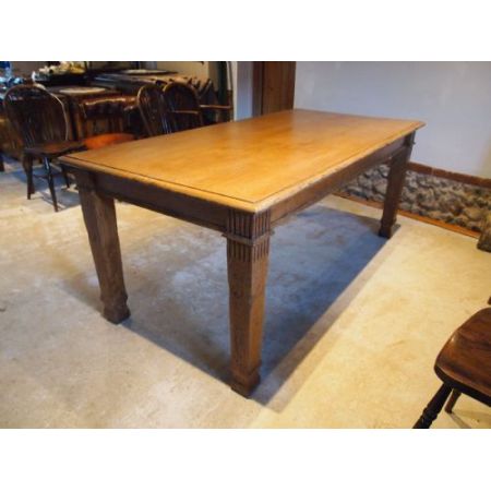 Englischer Tisch aus edwardianischer massiver Eiche