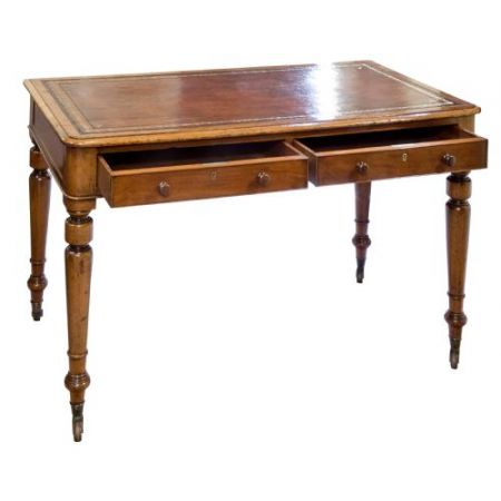 Viictorianischer Mahagonischreibtisch mit 2 Schubladen