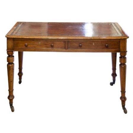 Viictorianischer Mahagonischreibtisch mit 2 Schubladen
