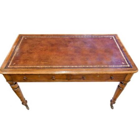 Viictorianischer Mahagonischreibtisch mit 2 Schubladen