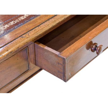 Viictorianischer Mahagonischreibtisch mit 2 Schubladen