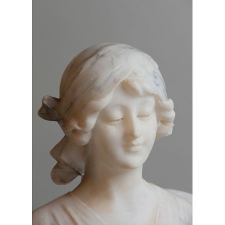 Geschnitzte italienische Alabasterskulptur, signiert a.cipriani