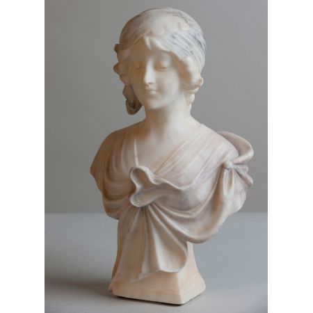 Geschnitzte italienische Alabasterskulptur, signiert a.cipriani