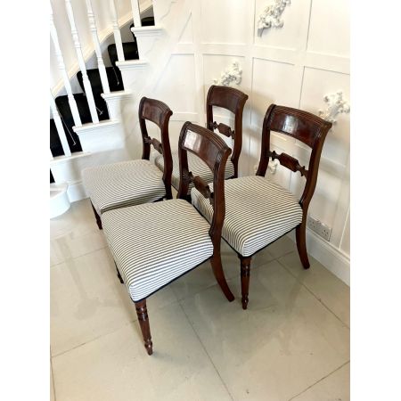 Satz von 4 antiken Mahagoni-Esszimmerstühlen in Regency-Qualität